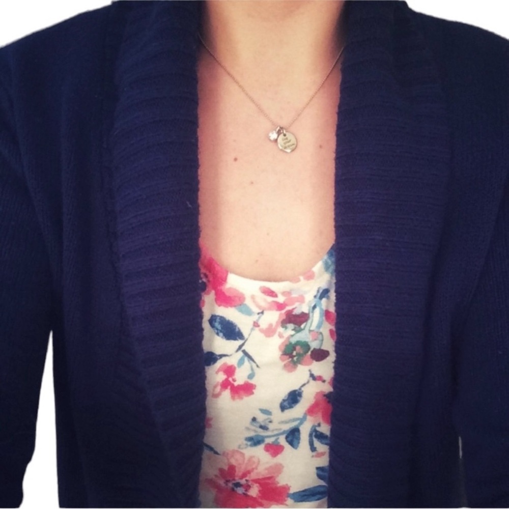 Forever 21 Xxi Dark Navy Cardigan Sweater Size Medium